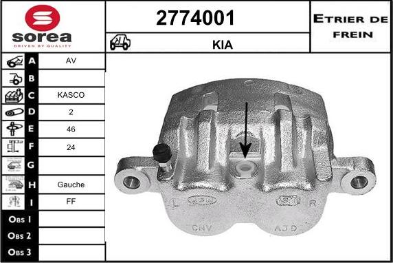 EAI 2774001 - Pinza freno autozon.pro