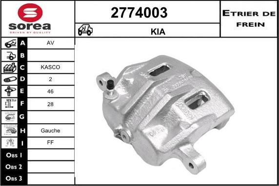 EAI 2774003 - Pinza freno autozon.pro