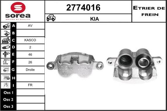 EAI 2774016 - Pinza freno autozon.pro