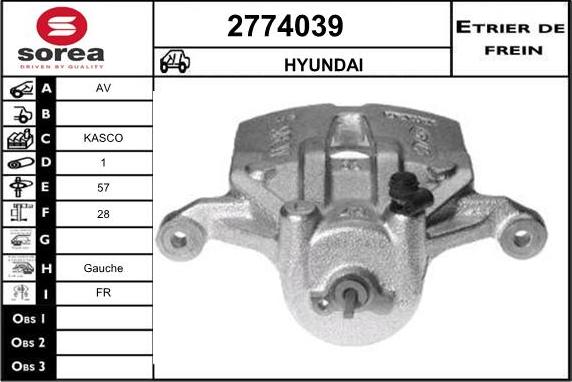 EAI 2774039 - Pinza freno autozon.pro