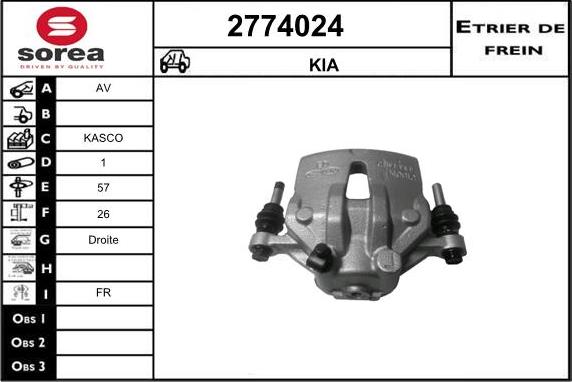 EAI 2774024 - Pinza freno autozon.pro