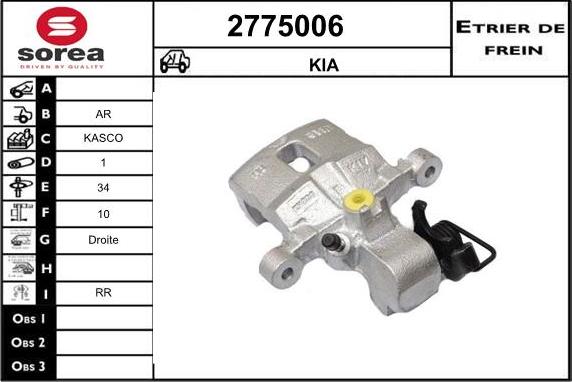 EAI 2775006 - Pinza freno autozon.pro