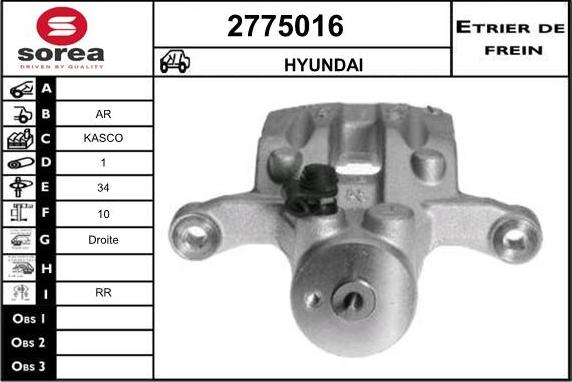 EAI 2775016 - Pinza freno autozon.pro