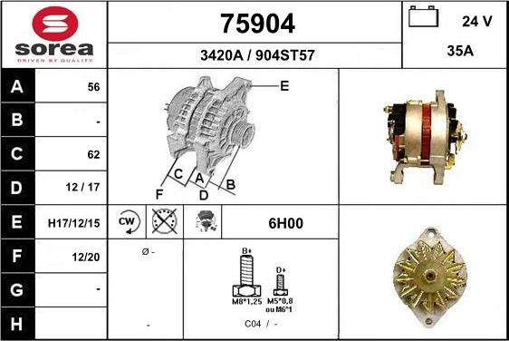 EAI 75904 - Alternatore autozon.pro