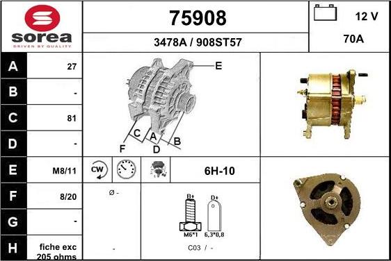 EAI 75908 - Alternatore autozon.pro