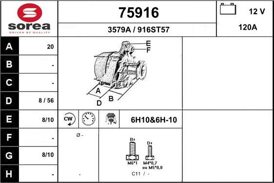 EAI 75916 - Alternatore autozon.pro