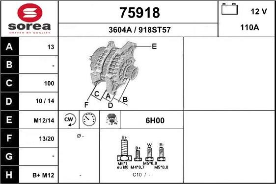 EAI 75918 - Alternatore autozon.pro