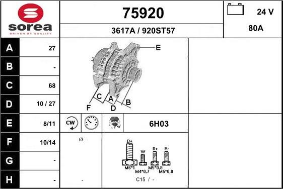 EAI 75920 - Alternatore autozon.pro