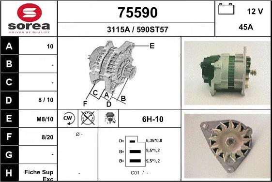 EAI 75590 - Alternatore autozon.pro