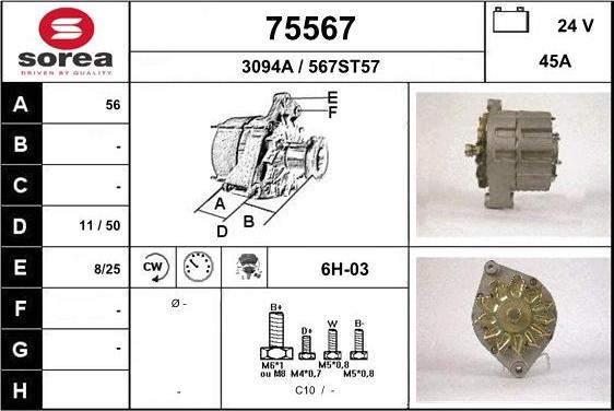 EAI 75567 - Alternatore autozon.pro