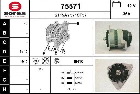 EAI 75571 - Alternatore autozon.pro