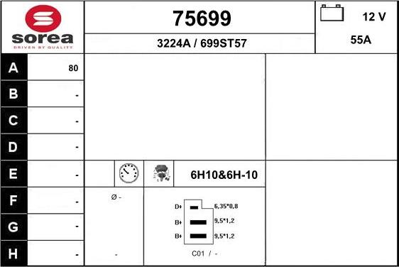 EAI 75699 - Alternatore autozon.pro