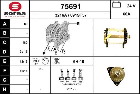 EAI 75691 - Alternatore autozon.pro