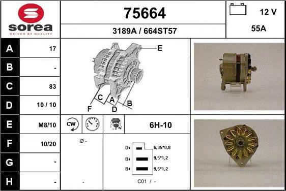 EAI 75664 - Alternatore autozon.pro