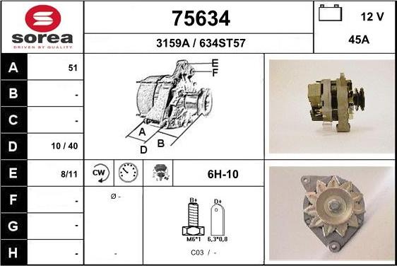 EAI 75634 - Alternatore autozon.pro