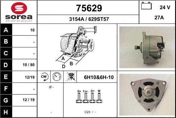 EAI 75629 - Alternatore autozon.pro