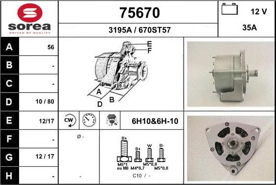 EAI 75670 - Alternatore autozon.pro