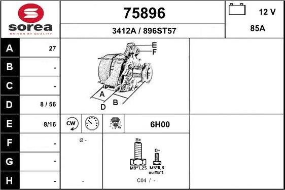 EAI 75896 - Alternatore autozon.pro