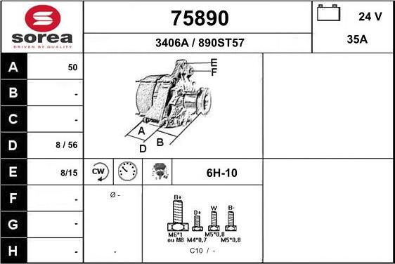 EAI 75890 - Alternatore autozon.pro