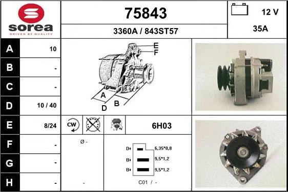 EAI 75843 - Alternatore autozon.pro