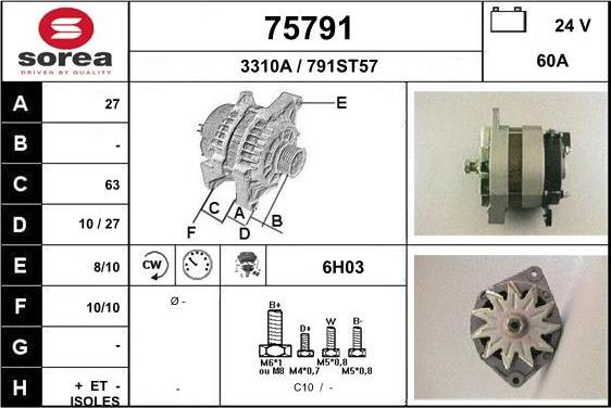 EAI 75791 - Alternatore autozon.pro