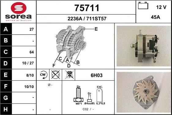 EAI 75711 - Alternatore autozon.pro