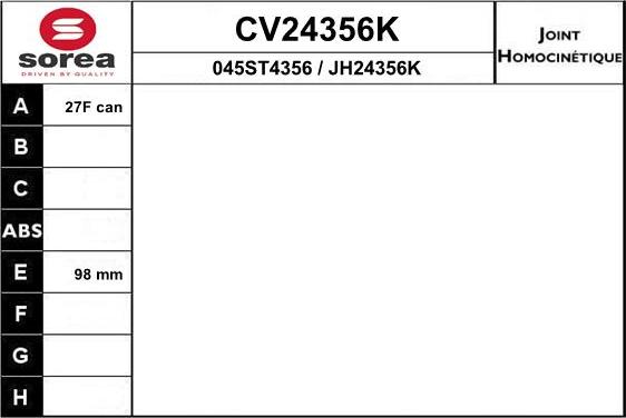 EAI CV24356K - Kit giunti, Semiasse autozon.pro