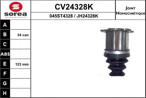 EAI CV24328K - Kit giunti, Semiasse autozon.pro