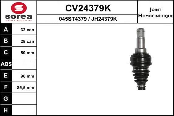 EAI CV24379K - Kit giunti, Semiasse autozon.pro