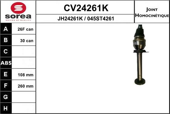 EAI CV24261K - Kit giunti, Semiasse autozon.pro