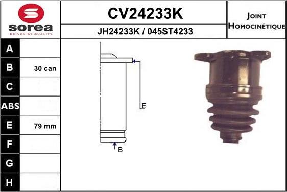 EAI CV24233K - Kit giunti, Semiasse autozon.pro