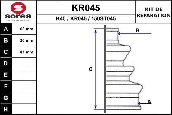 EAI KR045 - Cuffia, Semiasse autozon.pro