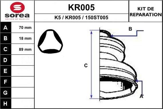 EAI KR005 - Cuffia, Semiasse autozon.pro