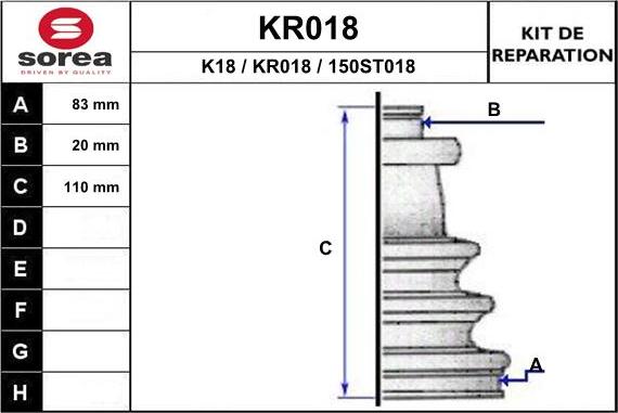 EAI KR018 - Cuffia, Semiasse autozon.pro