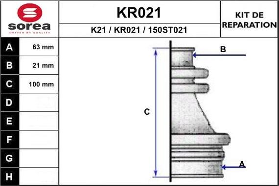 EAI KR021 - Cuffia, Semiasse autozon.pro