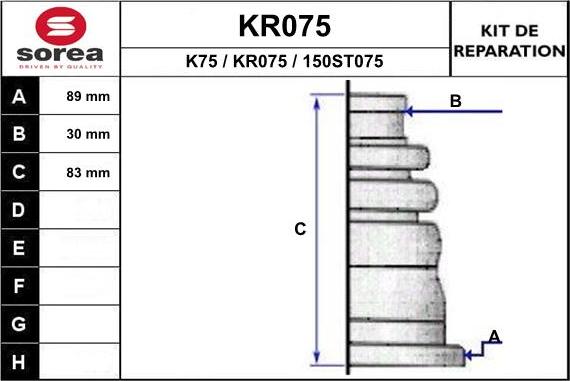 EAI KR075 - Cuffia, Semiasse autozon.pro