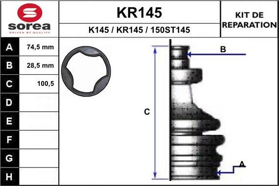 EAI KR145 - Cuffia, Semiasse autozon.pro