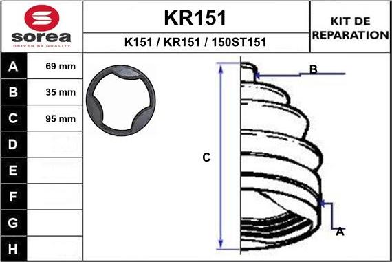 EAI KR151 - Cuffia, Semiasse autozon.pro