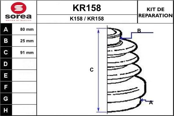 EAI KR158 - Cuffia, Semiasse autozon.pro