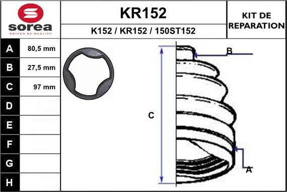 EAI KR152 - Cuffia, Semiasse autozon.pro