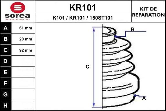 EAI KR101 - Cuffia, Semiasse autozon.pro