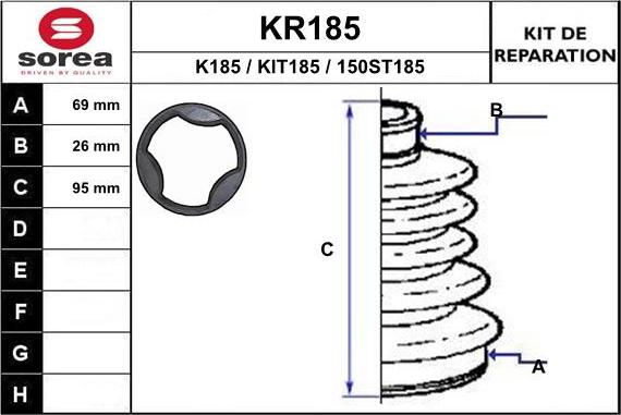 EAI KR185 - Cuffia, Semiasse autozon.pro