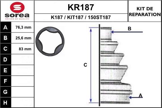 EAI KR187 - Cuffia, Semiasse autozon.pro