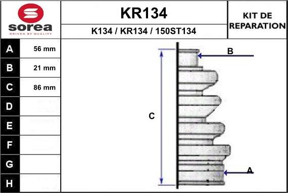 EAI KR134 - Cuffia, Semiasse autozon.pro