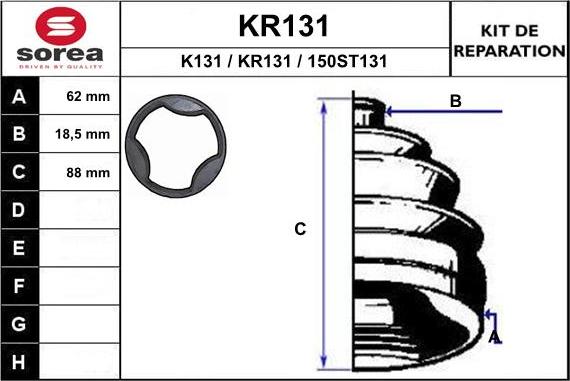 EAI KR131 - Cuffia, Semiasse autozon.pro