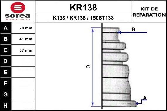 EAI KR138 - Cuffia, Semiasse autozon.pro