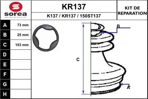 EAI KR137 - Cuffia, Semiasse autozon.pro