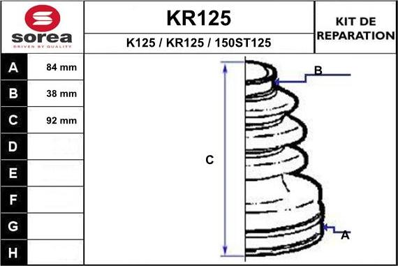 EAI KR125 - Cuffia, Semiasse autozon.pro