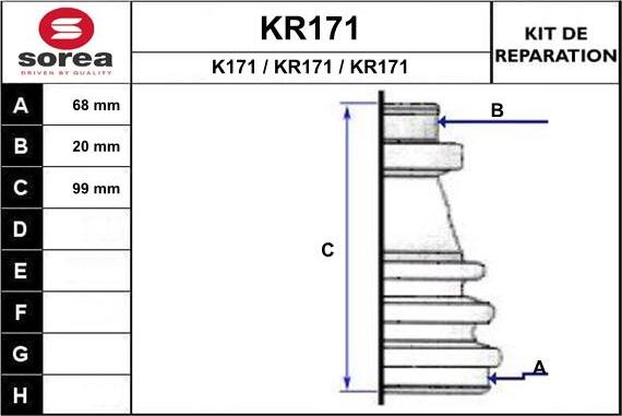 EAI KR171 - Cuffia, Semiasse autozon.pro