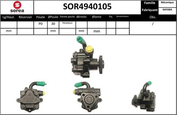 EAI SOR4940105 - Pompa idraulica, Sterzo autozon.pro